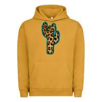 Pigment Peanut Butter Turquoise Leopard Cactus Urban Hoodie - RanaPortraitStore
