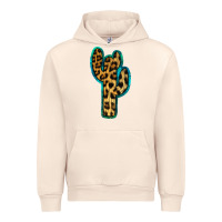Sandshell Turquoise Leopard Cactus Urban Hoodie - RanaPortraitStore