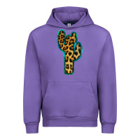 Tulip Turquoise Leopard Cactus Urban Hoodie - RanaPortraitStore