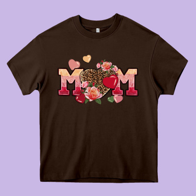Valentine's Day Mom Mother's Day Heavy Core Tee Designed By Fadigitalartstudio