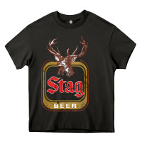 Asphalt Vintage Stag Beer, distressed Heavy Core Tee - Craftify