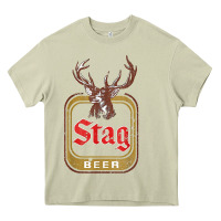 Mossy Vintage Stag Beer, distressed Heavy Core Tee - Craftify