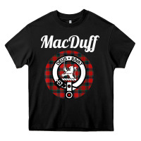 Black MacDuff Clan Scottish Name Coat Of Arms Tartan Heavy Core Tee - Craftify