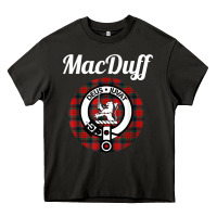 Asphalt MacDuff Clan Scottish Name Coat Of Arms Tartan Heavy Core Tee - Craftify