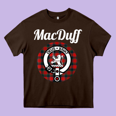 Macduff Clan Scottish Name Coat Of Arms Tartan Heavy Core Tee Designed By Craftify