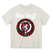 Cream MacDuff Clan Scottish Name Coat Of Arms Tartan Heavy Core Tee - Craftify