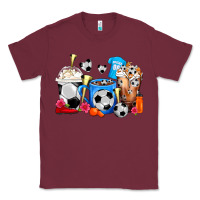 Burgundy Soccer Coffee Cups Classic Tee - FaDigitalArtStudio