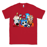 Red Soccer Coffee Cups Classic Tee - FaDigitalArtStudio