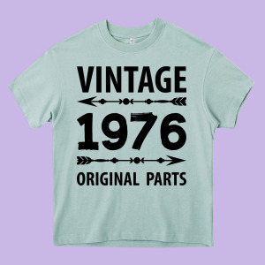 Vintage 1976 Original Parts Heavy Core Tee Designed By Craftify