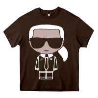 Chocolate Brown KARLS LAGERFELDS Heavy Core Tee - Craftify