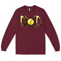 Burgundy dad softball Long Sleeve Tee - RacoonDesign