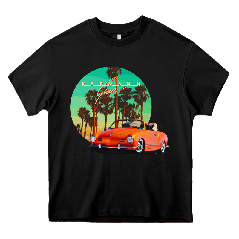 Karmann Ghia Sunset Palm Love Quote Heavy Core Tee by Craftify | Teevron