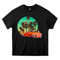 Black karmann ghia sunset palm love quote Heavy Core Tee - Craftify