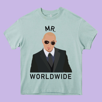 Pitbull Mr Worldwide Classic Heavy Core Tee Designed By Craftify