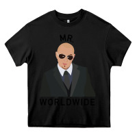 Black Pitbull Mr Worldwide Classic Heavy Core Tee - Craftify