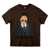 Chocolate Brown Pitbull Mr Worldwide Classic Heavy Core Tee - Craftify