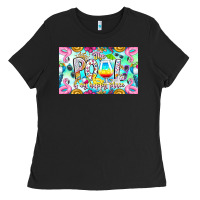 Black The Pool Is My Happy Place Ladies Tee - CowhideDigitalArt
