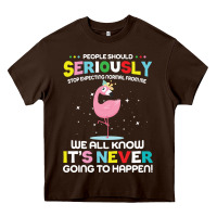 Chocolate Brown people should seriously stop expecting normal from me Heavy Core Tee - Craftify