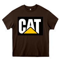 Chocolate Brown cat Heavy Core Tee - Craftify