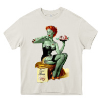 Cream Zombie Pin Up Girl Halloween Heavy Core Tee - Craftify