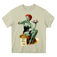 Mossy Zombie Pin Up Girl Halloween Heavy Core Tee - Craftify