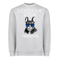 Heather Grey Livin' la vida Frenchie Heavyweight Sweatshirt - Bettercallsaul