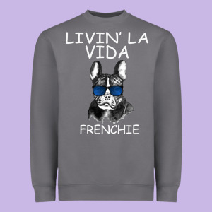Livin' La Vida Frenchie Heavyweight Sweatshirt Designed By Bettercallsaul