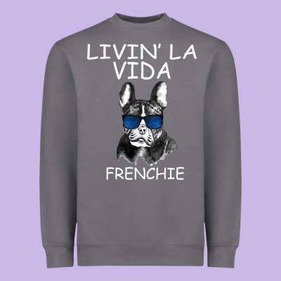 Livin' La Vida Frenchie Heavyweight Sweatshirt Designed By Bettercallsaul