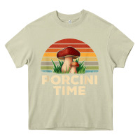 Mossy vintage sunset porcini mushroom hunting boletus edulis t shirt Heavy Core Tee - Craftify