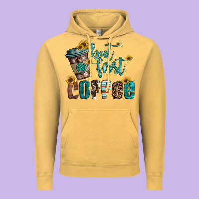 But First Coffee Vintage Hoodie Designed By Artiststas