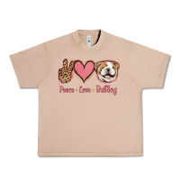 Burro Peace Love Bulldog Urban Heavy Tee - Jasminsmagicworld