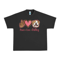 Pigment Black Peace Love Bulldog Urban Heavy Tee - Jasminsmagicworld