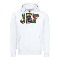 White christmas joy pitbull Zipper Hoodie - RanaPortraitStore