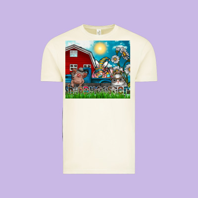 Happy Easter Vintage Tee Designed By Cowhidedigitalart