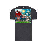 Vintage Black happy easter Vintage Tee - CowhideDigitalArt