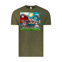 Vintage Olive happy easter Vintage Tee - CowhideDigitalArt