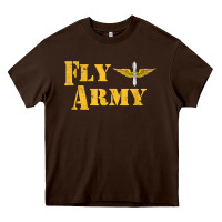 Vintage Fly Army Military Pilot Army Aviation Branch Heavy Core Tee | Teevron