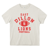 Cream Friday Night Lights East Dillon Lions Football Jersey Heavy Core Tee - Craftify