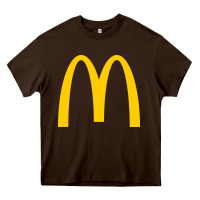 Chocolate Brown mcd onald's golden arches Heavy Core Tee - Craftify