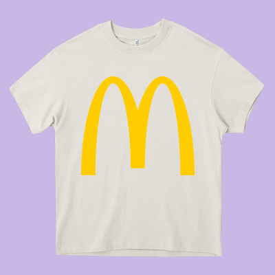 Mcd Onald's Golden Arches Heavy Core Tee Designed By Craftify