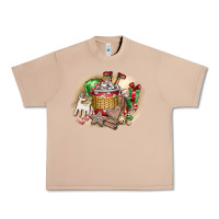 Burro Christmas Elf Urban Heavy Tee - CowhideDigitalArt