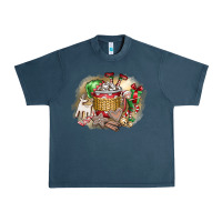 Midnight Navy Christmas Elf Urban Heavy Tee - CowhideDigitalArt