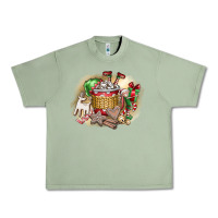 Oil Green Christmas Elf Urban Heavy Tee - CowhideDigitalArt