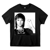 Black Jane Fonda Mugshot GIFT Heavy Core Tee - Craftify