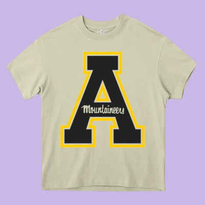 Appalachia State Mountaineers Heavy Core Tee Designed By Craftify