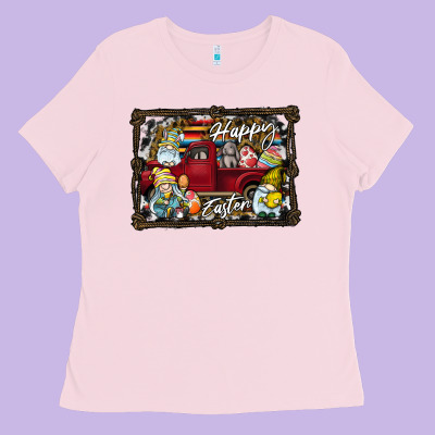 Happy Easter Ladies Tee Designed By Cowhidedigitalart
