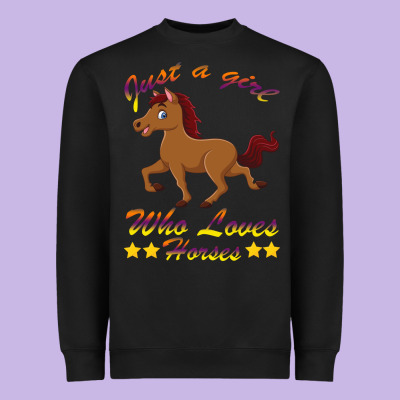 Just A Girl Who Loves Horses Heavyweight Sweatshirt Designed By Bettercallsaul