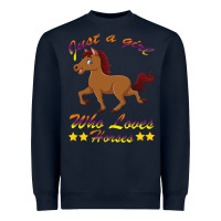 Navy Just a girl who loves horses Heavyweight Sweatshirt - Bettercallsaul