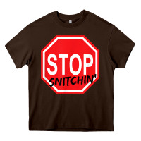 Chocolate Brown stop snitching stop snitchin t shirt Heavy Core Tee - Craftify