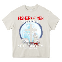 Cream fisher of men we catch  em he cleans  em matthew 4 19 Heavy Core Tee - Craftify